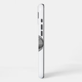 Schedel Duivel hoofd Zwart en wit ontwerp iPhone Hoesje (Linkerkant)