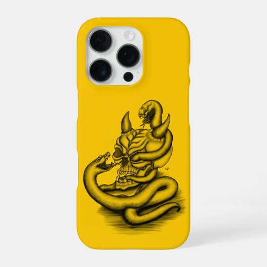 Schedel - Duivelskop met slang iPhone Hoesje (Achterkant)