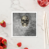 Schedel & een stapel Botten Halloween Gotische Par Servetten (Insitu)