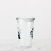 Schedel en Blauwe Vlinders Acryl Drinkbeker (Rechts)