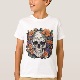 Schedel en bloemen - Floral Skull Fusion T-shirt