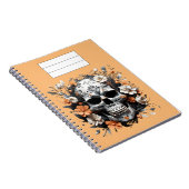 Schedel en bloemen Notitieboek, gevoerd Notitieboek (Rechterzijde)
