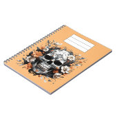 Schedel en bloemen Notitieboek, gevoerd Notitieboek (Linkerzijde)