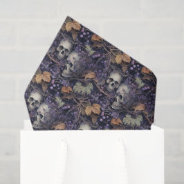 schedel en bloemenhalloween tissuepapier