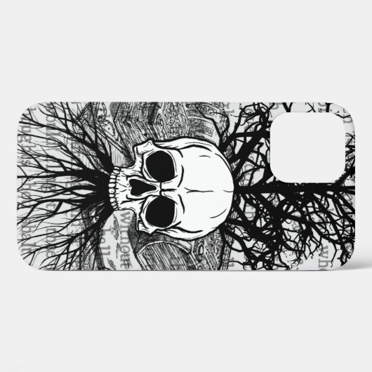 schedel en boeken Case-Mate iPhone case (Achterkant (horizontaal))