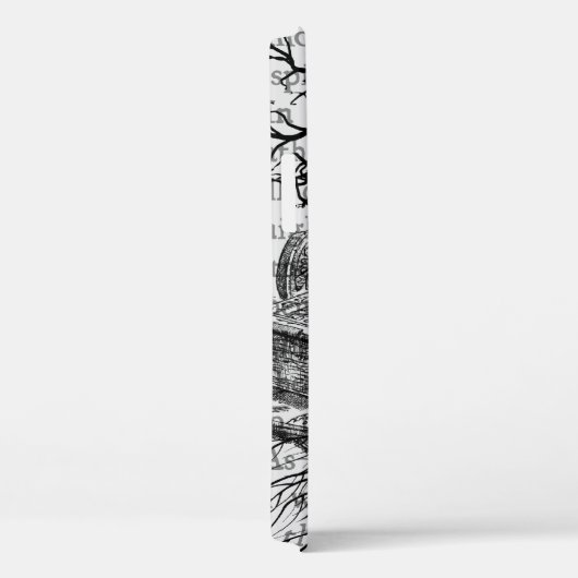 schedel en boeken Case-Mate iPhone case (Achterkant / Rechts)