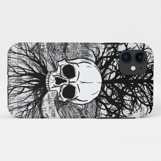 schedel en boeken Case-Mate iPhone case (Achterkant (horizontaal))