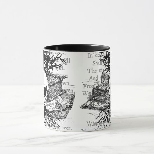 schedel en boeken mok (Midden)