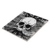 schedel en boeken tegeltje (Zijkant)