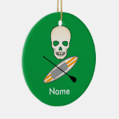 schedel en bordpapier keramisch ornament (Rechts)