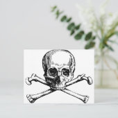 Schedel en Bot Briefkaart (Staand voorkant)