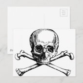 Schedel en Bot Briefkaart (Voorkant / Achterkant)