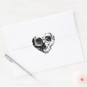 Schedel en Bot Hart Sticker (Envelop)