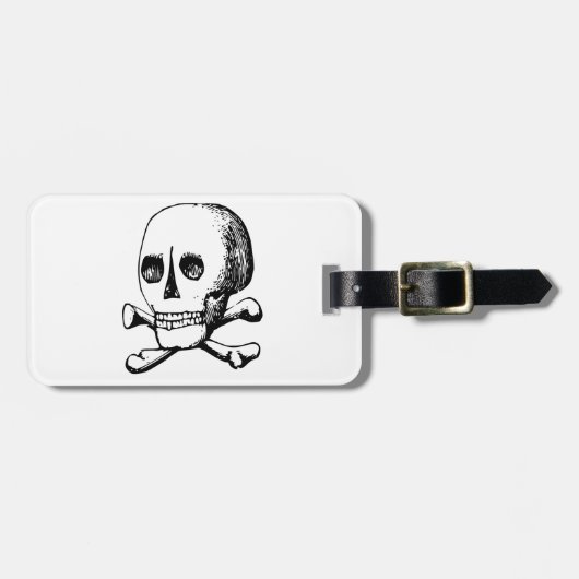 Schedel en Botten Bagagelabels (Voorkant horizontaal)