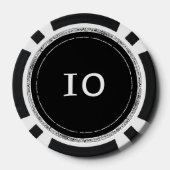 Schedel en Botten borstel en penspaanders Poker Chips (Achterkant)