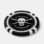 Schedel en Botten borstel en penspaanders Poker Chips (Enkel)