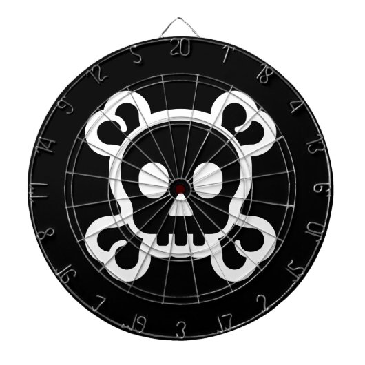 Schedel en botten dart board design dartbord (Voorkant)