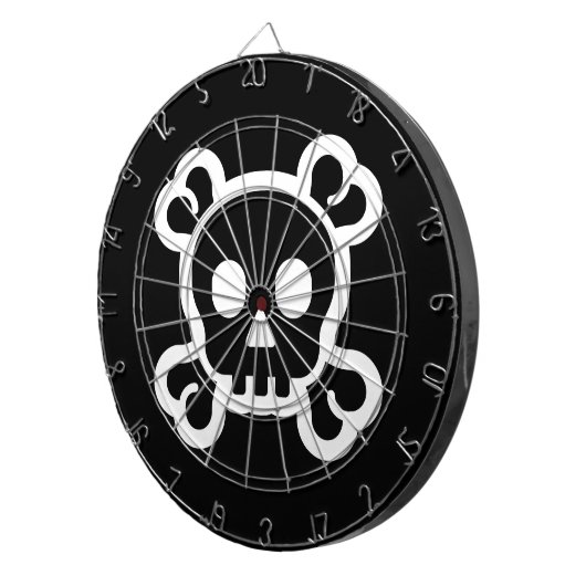 Schedel en botten dart board design dartbord (Voorkant Rechts)