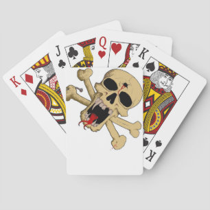 schedel en botten deck speelkaarten