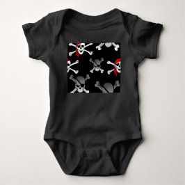 Schedel en botten Feest Piraten Baby Bodysuit