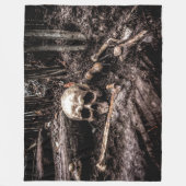 SCHEDEL EN BOTTEN FLEECE DEKEN (Voorkant)