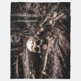 SCHEDEL EN BOTTEN FLEECE DEKEN