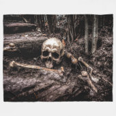 SCHEDEL EN BOTTEN FLEECE DEKEN (Voorkant (Horizontaal))