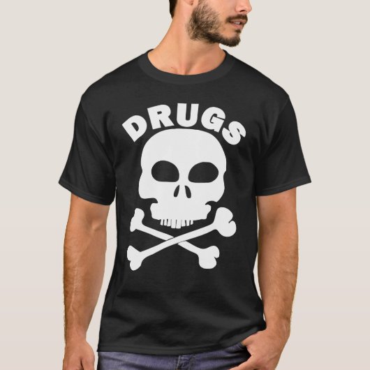 Schedel en Botten Geneesmiddel Schaats Punk T-shirt (Voorkant)