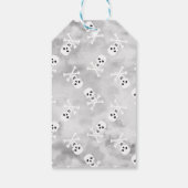 Schedel en Botten Halloween Bedank Tag Cadeaulabel (Achterkant)