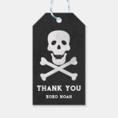 Schedel en Botten Halloween Bedankt Label Cadeaulabel (Voorkant)