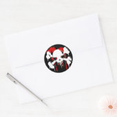 Schedel en botten Halloween celabraties Ronde Sticker (Envelop)