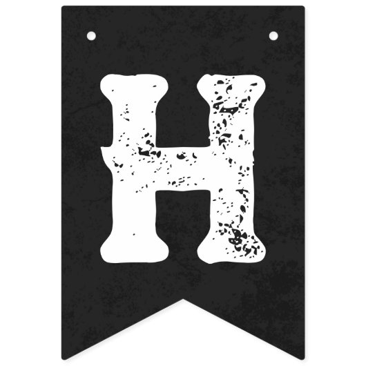 Schedel en Botten Halloween Verjaardag Banner (Tweede vlag)