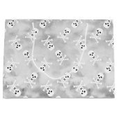 Schedel en Botten Halloween Verjaardag Gift Bag Groot Cadeauzakje (Voorkant)