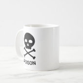 Schedel en Botten met tekst Koffiemok (Voorkant links)