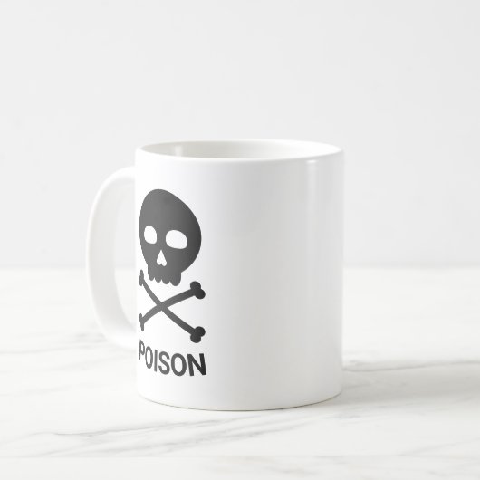 Schedel en Botten met tekst Koffiemok (Voorkant links)