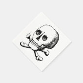 Schedel en Botten papieren servetten (Hoek)