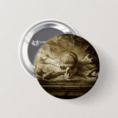schedel en botten ronde button 5,7 cm (Voorkant /achterkant)