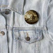 schedel en botten ronde button 5,7 cm (In situ)