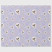 Schedel en Botten Schattige Halloween inpakpapier (Vlak)