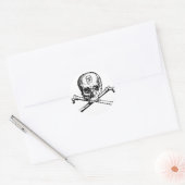 Schedel en Botten - Secret Society Ronde Sticker (Envelop)