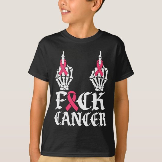 Schedel en botten Skelet Borstkanker 1 T-shirt (Voorkant)