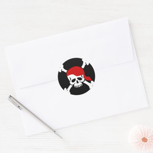 Schedel en Botten Sticker (Envelop)