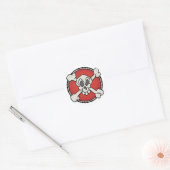 Schedel en Botten Sticker Blad (Envelop)