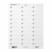 Schedel en botten witte retouradreslabels etiket (Full Sheet)