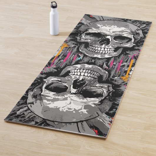 Schedel en Botten Yoga Mat - Skull Yoga Mat (In situ)