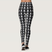 Schedel en botten zwarte kleine schedels leggings (Achterkant)