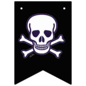 Schedel en botten zwarte wimpel banner (Tweede vlag)