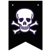 Schedel en botten zwarte wimpel banner (Eerste vlag)