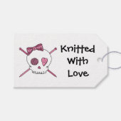 Schedel- en breinaalden (haarstrik) cadeaulabel (Voorkant (Horizontaal))