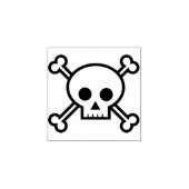 Schedel en crossbones 3 illustratie art stempel (Afrduk)